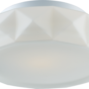Ceiling Round Chrome _ Glass Frosted