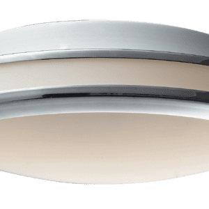 Ceiling Round Double Ring Chrome _ Glass