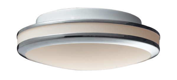 Ceiling Round Double Ring Chrome _ Glass