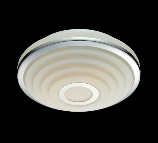 Ceiling Round Concentric Chrome _ Glass