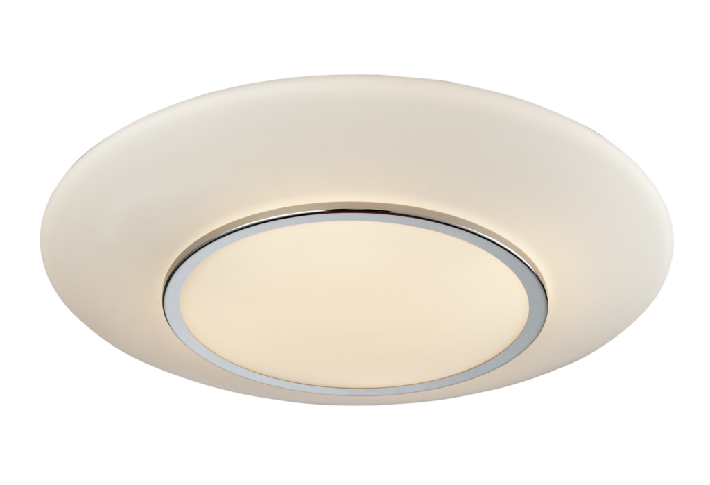 Ceiling Round Layer Chrome _ Glass Frosted