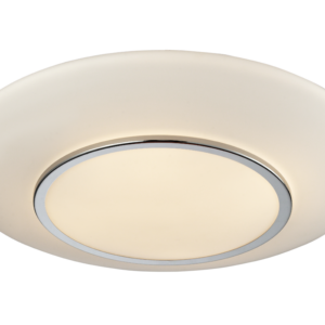 Ceiling Round Layer Chrome _ Glass Frosted