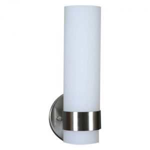 ADA Wall Sconce in Brushed Nickel & White Frost