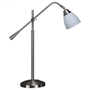 Adjustable Brushed Nickel Table Lamp