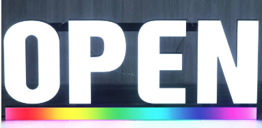 60034 LED Display LED Display Acrylic Open Sign RGB RGB 30W
