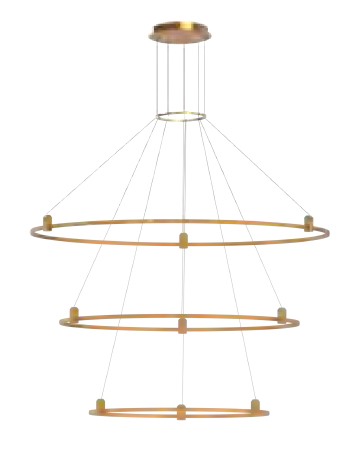 12087 M3 M3 40” Three-Tiered Pendant, Copper