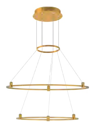 12089 M3 M3 32” Two-Tiered Pendant, Copper
