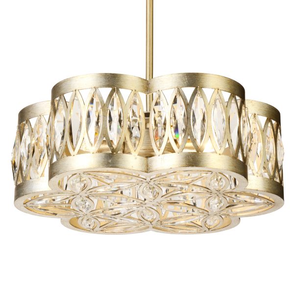 Nova 6 Light Chandelier With Champagne Finish