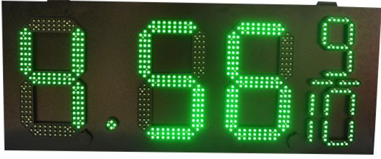 11195 Gas Sign Slim Gas Sign – Single Sided Green 45W