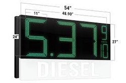 10635 Gas Sign 24″ Numbers, Green, Double Sided Green 150W